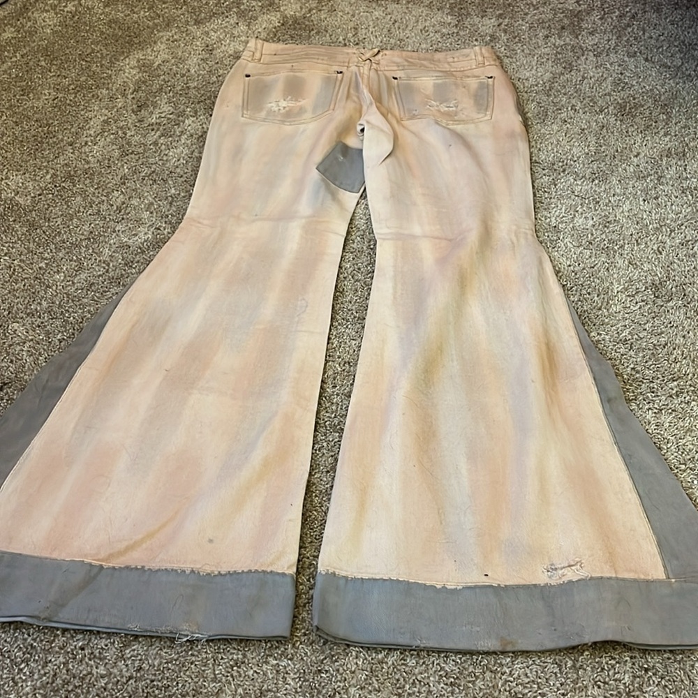 Free people patchwork distressed flare jeans 30 - image 10